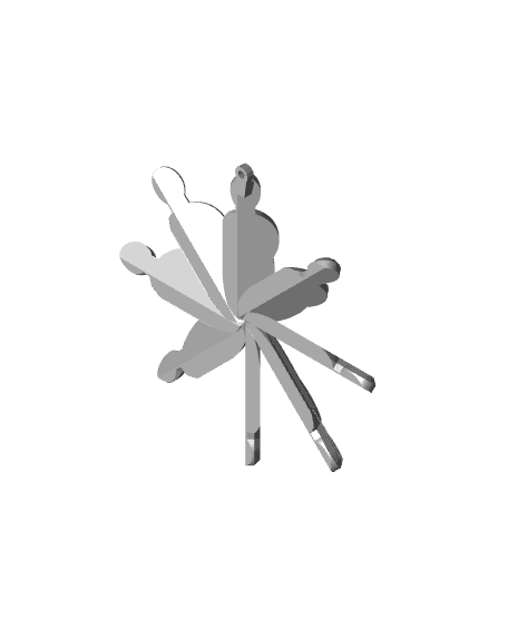 Slanted Snowflake Version 2 3d model