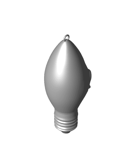 Angry Christmas Light Bulb 3d model