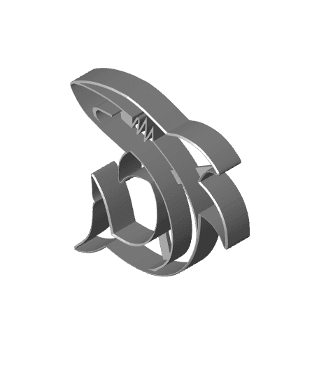 C-Shark cookie cutter 3d model