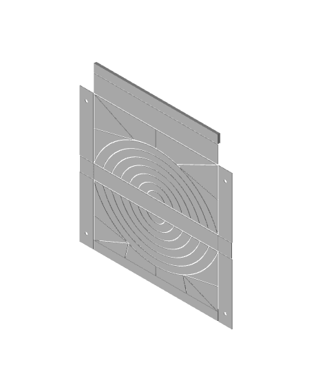 Foldable clutch with magnetic closure 256mmx256mm build plate 3d model