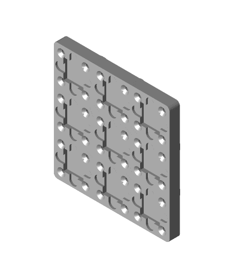 Weighted Baseplate 3x3 Gridfinity 3d model