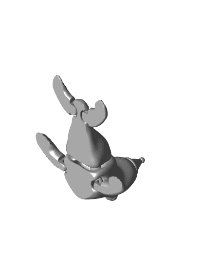 Flexi Baby Sea Lion Wtih Hat 3d model