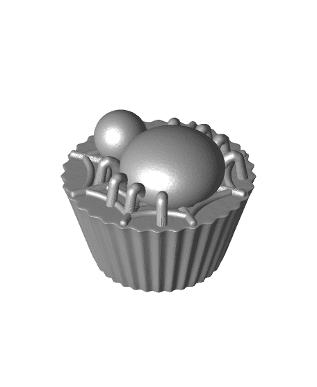 Spider cupcake 3d model