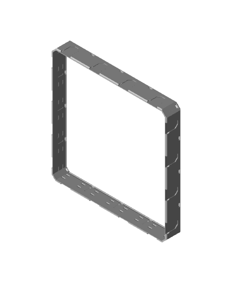 4x4x0·5 - Topped Multipoint Rail - Pop-In Bin Extension 3d model