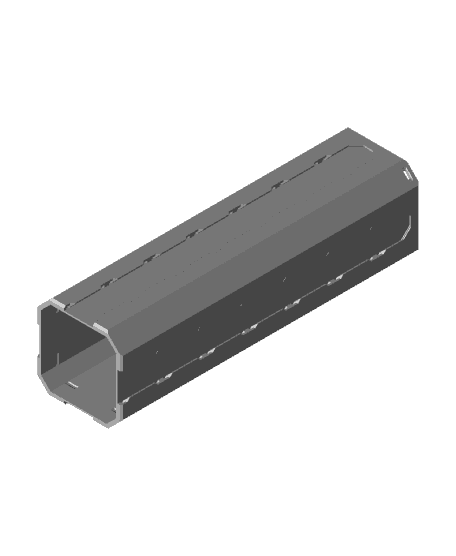 1x1x3·5 - Topped Multipoint Rail - Pop-In Bin Extension 3d model