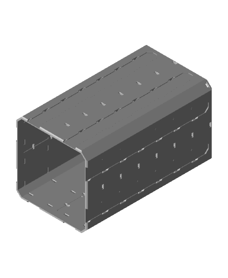 2x2x3·5 - Topped Multipoint Rail - Pop-In Bin Extension 3d model