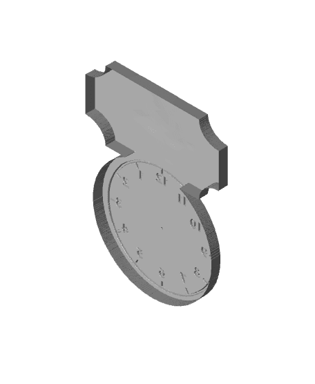 Blank Plaque Clock.stl 3d model