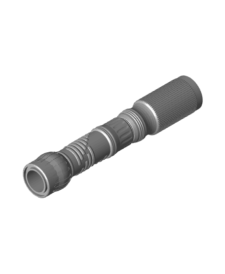 Print in Place Collapsing Jedi Lightsaber Concept 7 3d model