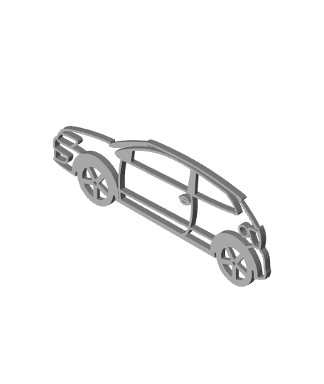 VW Polo Wall Art 3d model