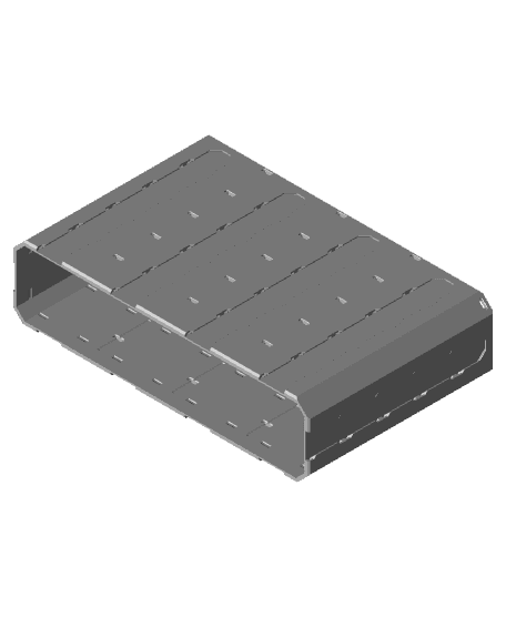 4x1x2·5 - Topped Multipoint Rail - Pop-In Multibin Shell Extension - Copy 3d model