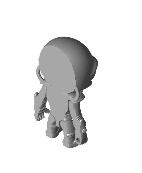 Grumpy Face Alien / print in place 3d model