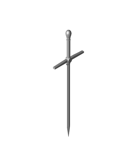 All-Black Necrosword With Tree Stump Stand 3d model