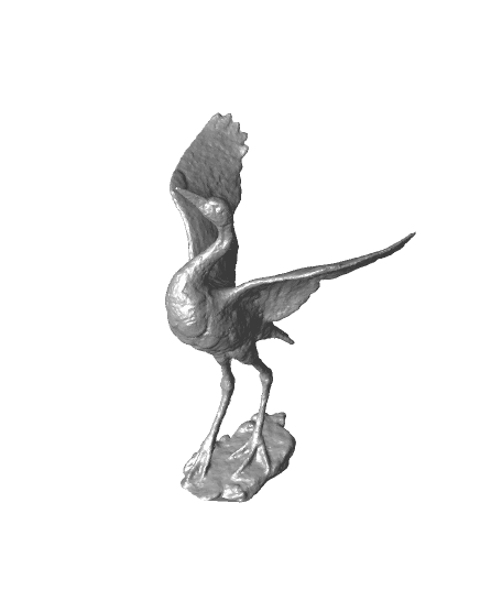 Crane Bird Figurine 3d model