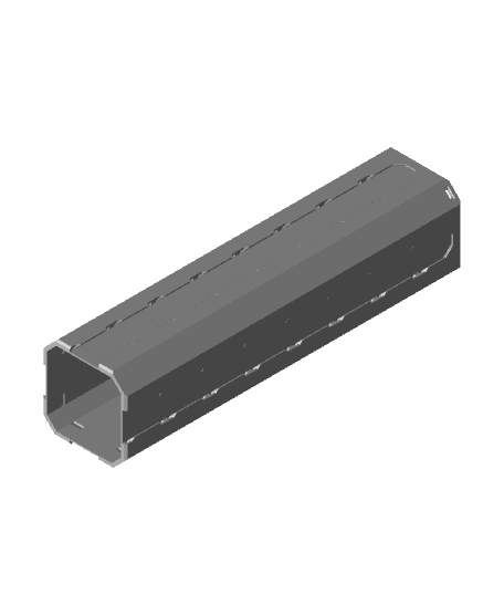 1x1x4 - Topped Multipoint Rail - Pop-In Bin Extension 3d model