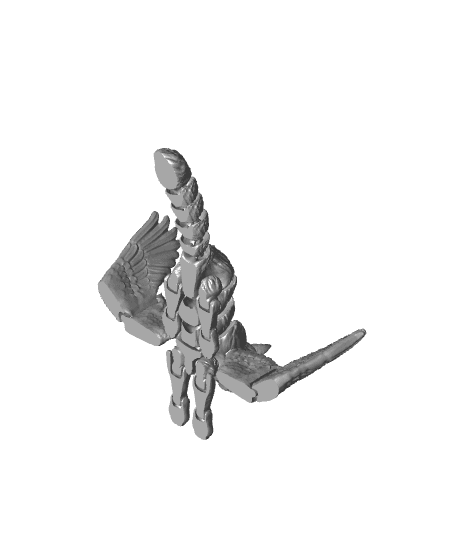 Flexi Winged Wolf 3d model