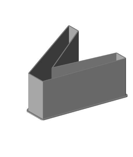 LATIN CAPITAL LETTER V, nestable box (v1) 3d model