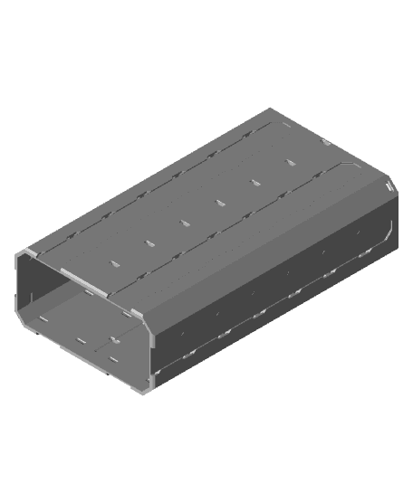 2x1x3·5 - Topped Multipoint Rail - Pop-In Bin Extension 3d model