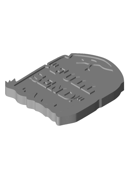 Full Send Gravestone Keychain 3d model
