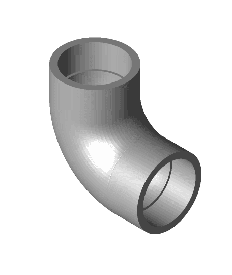 90 Degree Pipe Connector 3d model