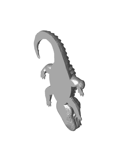 Cute Crocodile Figurine 3d model