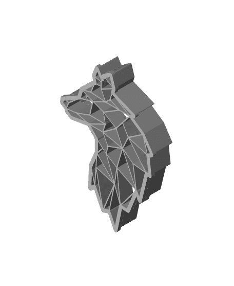 Geometric Wolf Cookie Cutter, Biscuit Cutter 3d model