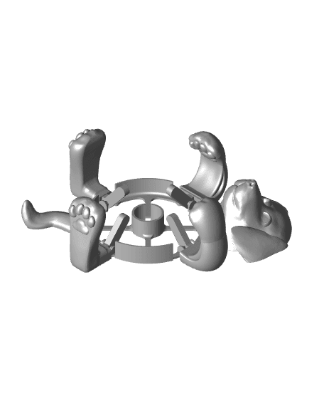Cute Dog Mug Hugger: Self-Adjusting Coaster 3d model