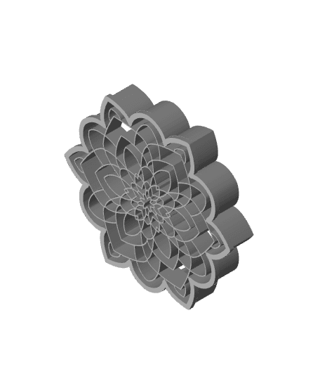 Mandala Cookie Cutter, Biscuit Cutter 3d model