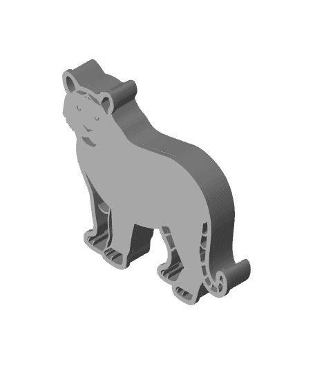 Tiger Cookie Cutter, Biscuit Cutter 3d model