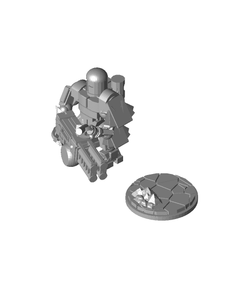 FHW: Laxoit Heavu weapon trooper with Heavy P-wave cannon 3d model