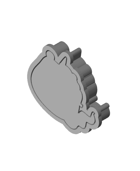 kittycorn chubby 2 - cutter and stamp 3d model