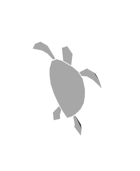 Baby turtle wall design 3d model