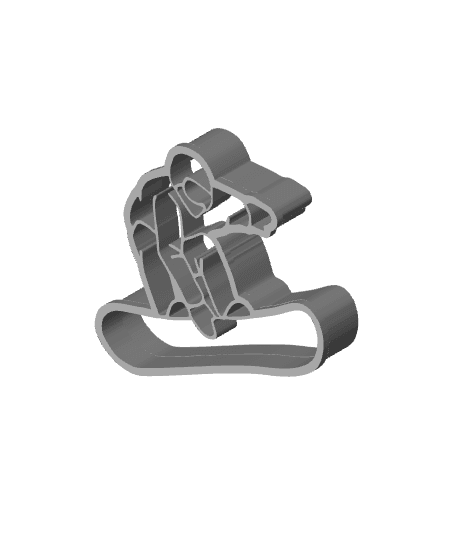 Skate Cookie Cutter, Biscuit Cutter 3d model