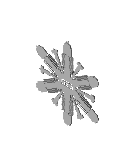  E3D REVO Snowflake Ornament 3d model