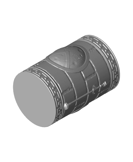 Spartan Shield and Spear Beer Can Holder 3d model