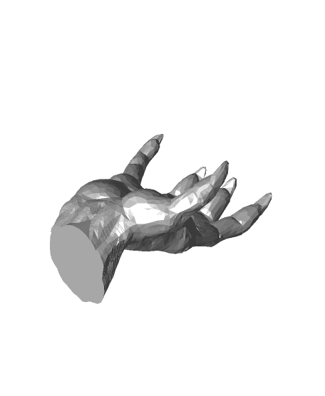 Spooky Demon Hand Tensegrity Shadow Box - String Model 3d model