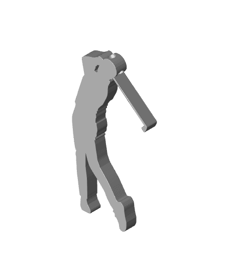 GOLFER SWING KEYCHAIN STL 3d model