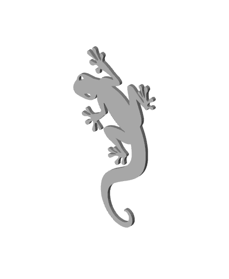 gecko wall art lizard wall decor reptile decoration 3d model