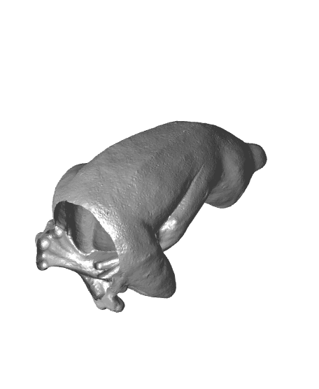 Thinking frog sculpture 3d model