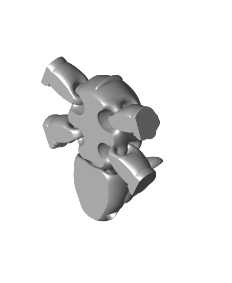 Chibi Rhino Keychain 3d model