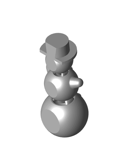 Flexi Snowman (No Supports) 3d model