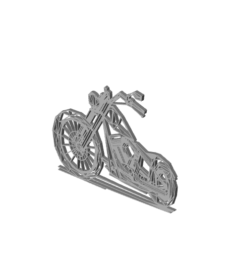 Geometric Chopper motorcycle - model 1 3d model