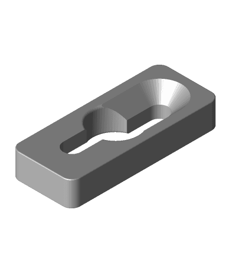 Symmetric Keyhole Hook 3d model