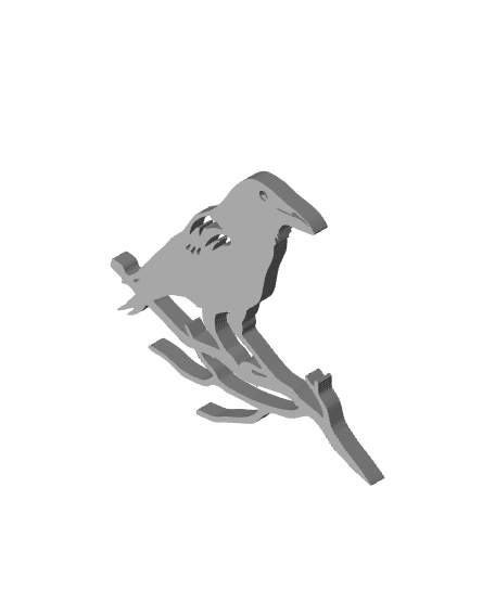 Crow wall art Raven wall decor Bird decoration 3d model