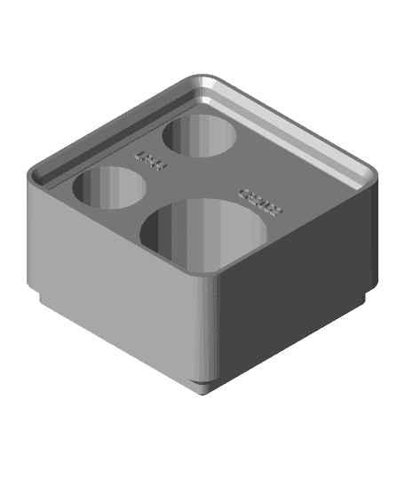 Coin Cell Battery holder 1x1 gridfinity 3d model