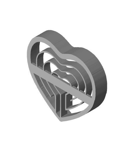 Heart Labyrinth Cookie Cutter, Biscuit Cutter 3d model