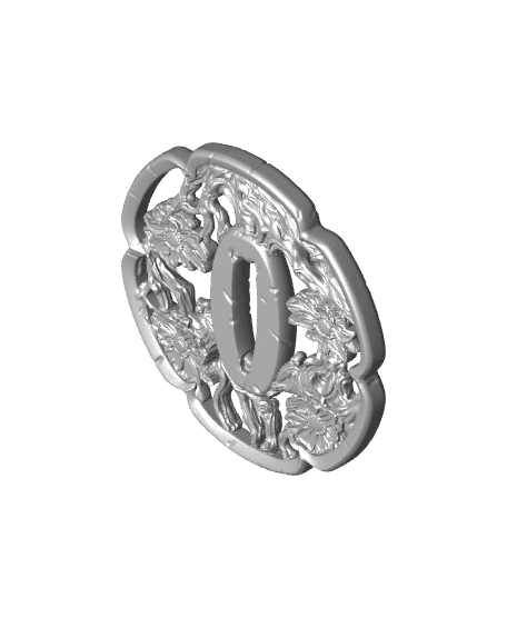 Thorn Blade & Flower Tsuba - Side Quest Shop - PRESUPPORTED - Illustrated and Stats - 32mm scale			 3d model
