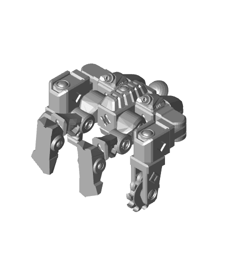 PrintABlok Medium Mech Articulated Mech Construction Toy 3d model