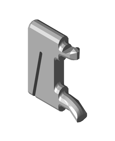 MultiBoard Pegboard Click Ruler Holder 3d model
