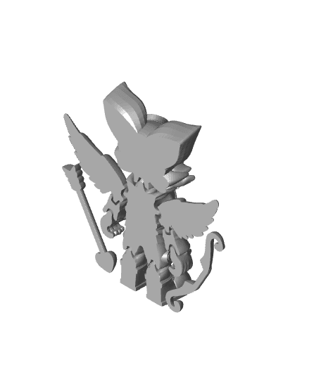 Cobotech Articulated Steampunk Cupid Cat 3d model