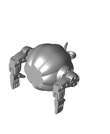Cobotech Articulated Robo Pumpkin Keychain 3d model